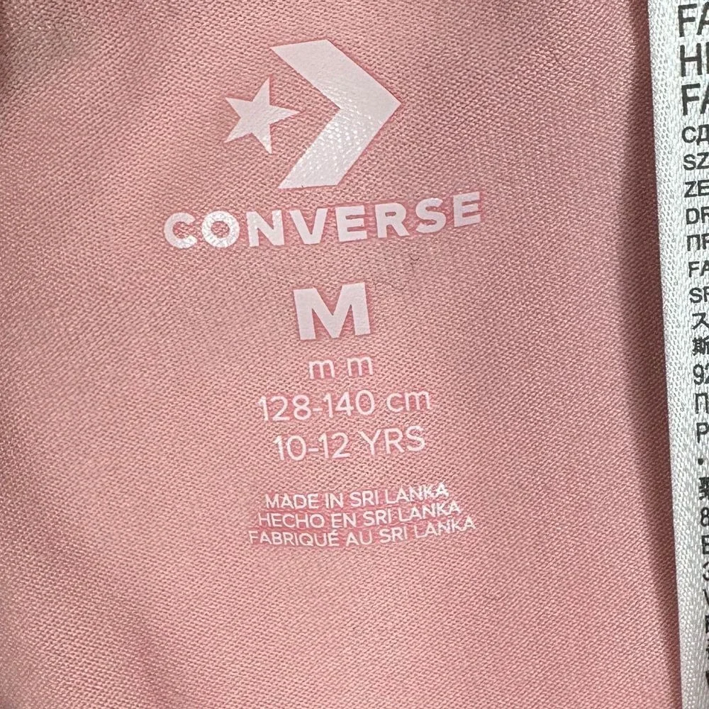 New Converse Girls Patch High Rise‎ Leggings size Medium Pink